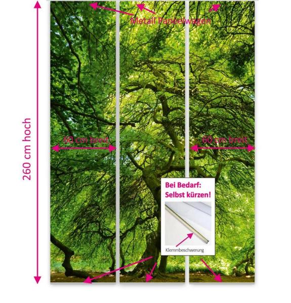Flächenvorhang Mystic Moment   3er Set, Schiebegardine, Schiebegardinen, blickdicht, Flächenvorhang blickdicht, Schiebevorhang,